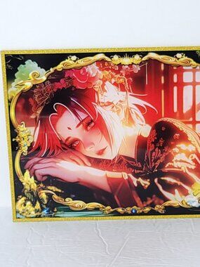 Yoimiya Glamour Chinese Art Style Oversized Waifu Girl Card A4 Acrylic 11" x 8"